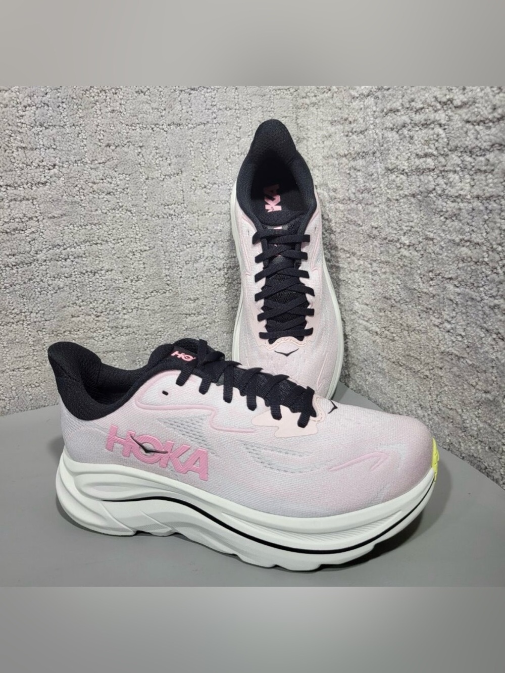 Hoka CLIFTON 10 Women's Pink & Black Athletic Running Shoes - Picture 9 of 13
